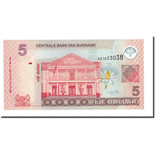 Banknote, Surinam, 5 Dollars, 2004, 2004-01-01, KM:157a, UNC(65-70)