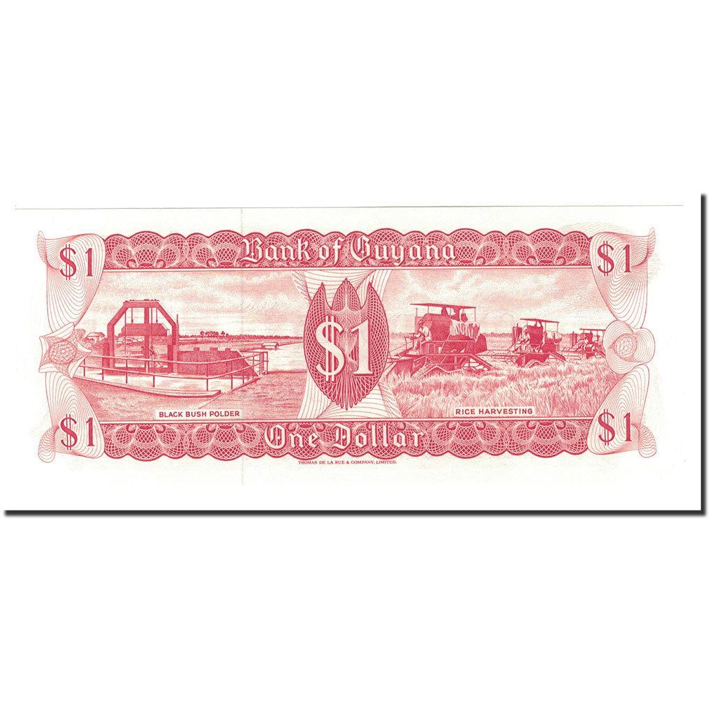 Banknote, Guyana, 1 Dollar, Undated (1966-92), KM:21f, UNC(65-70)