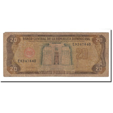 Banknote, Dominican Republic, 20 Pesos Oro, 1990, KM:133, VG(8-10)