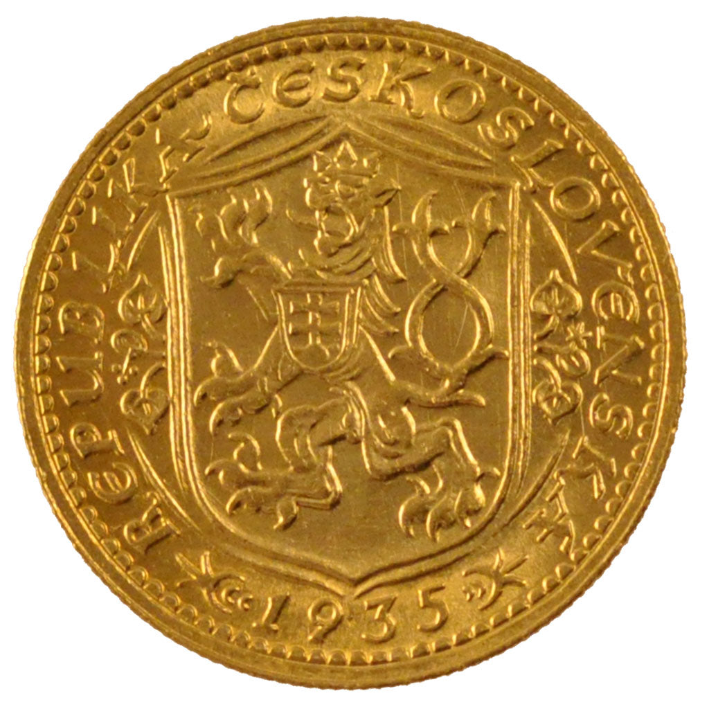 Cecoslovacchia, Dukat, 1935, SPL, Oro, KM:8