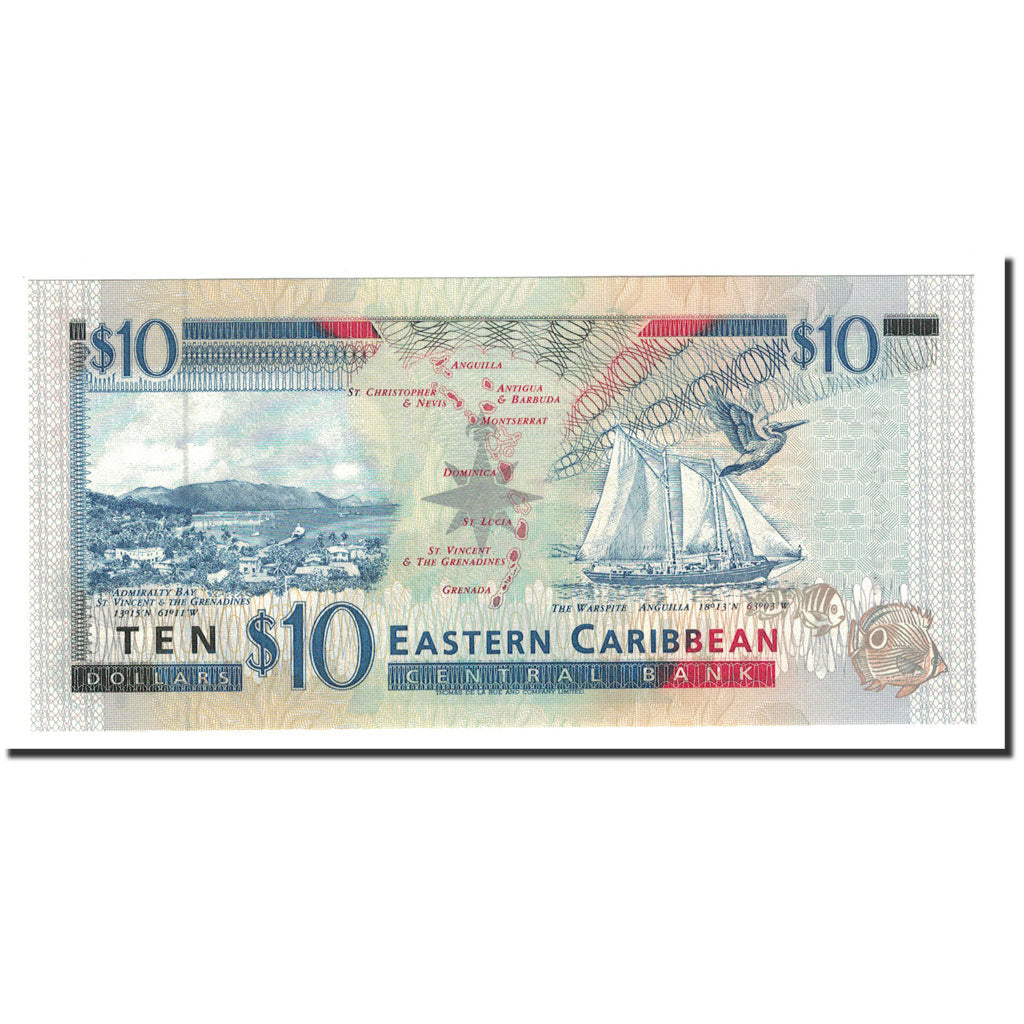 Banknote, East Caribbean States, 10 Dollars, Undated (2008), KM:48, UNC(65-70)