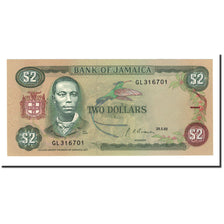 Banknote, Jamaica, 2 Dollars, 1985-1993, 1992-05-29, KM:69d, UNC(65-70)