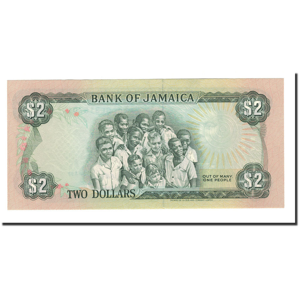 Banknote, Jamaica, 2 Dollars, 1985-1993, 1992-05-29, KM:69d, UNC(65-70)