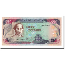 Billet, Jamaica, 50 Dollars, 2000-2004, 2002-01-15, KM:79c, NEUF