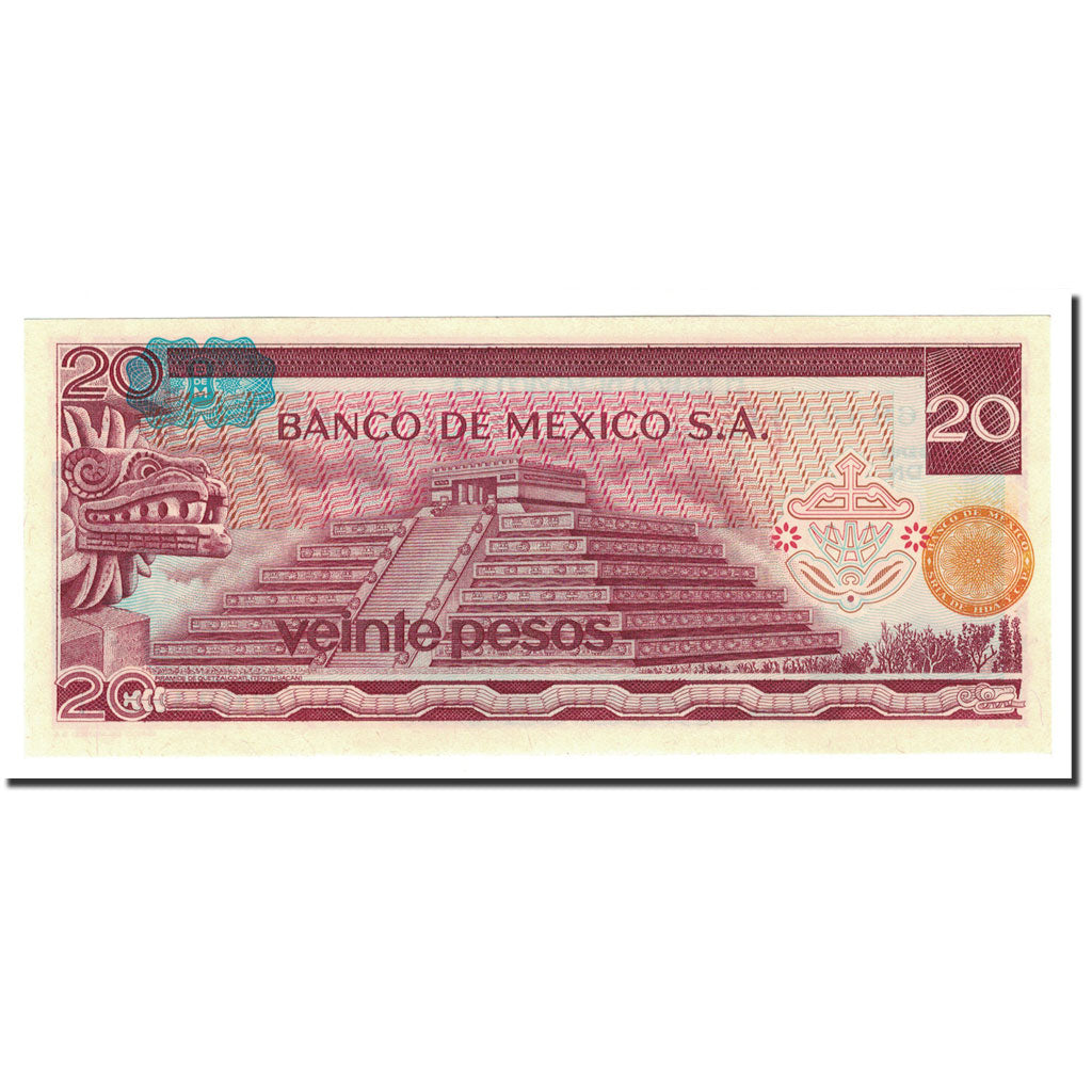 Billete, 20 Pesos, 1972-77, México, 1977-07-08, KM:64c, UNC