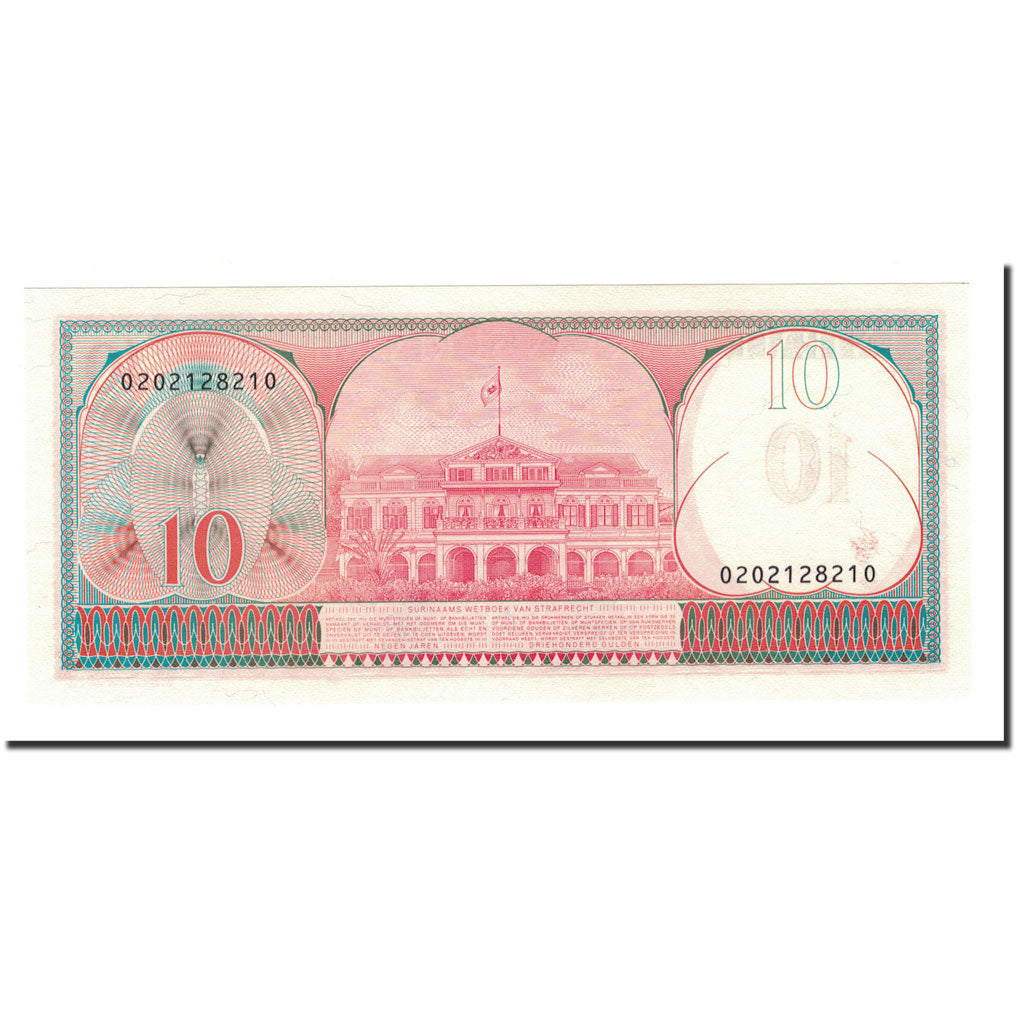 Banknote, Surinam, 10 Gulden, 1982, 1982-04-01, KM:126, UNC(65-70)