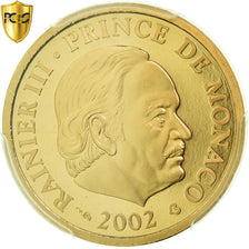 Moneda, Mónaco, Rainier III, 20 Euro, 2002, Paris, PCGS, MS68, FDC, Oro