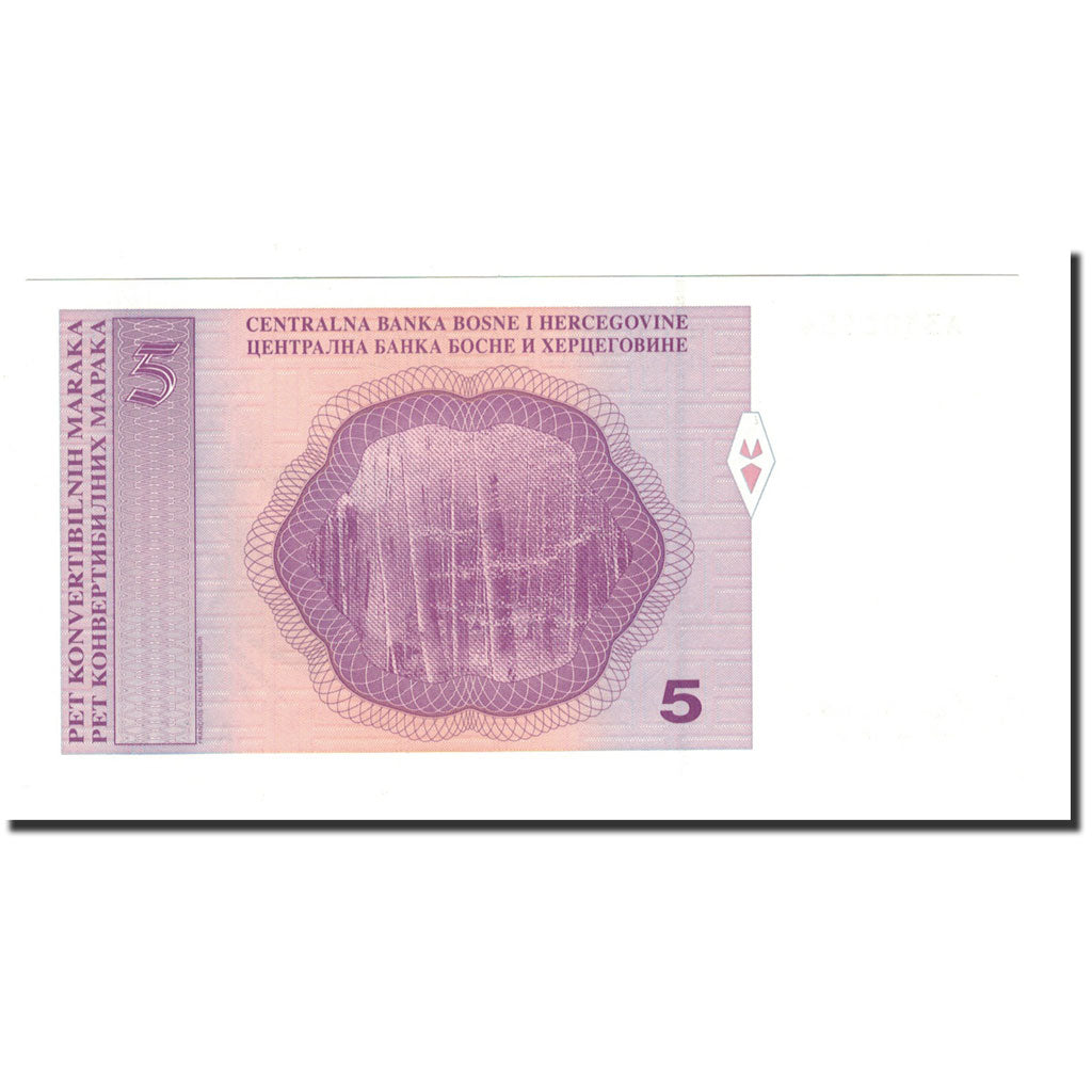Billet, Bosnia - Herzegovina, 5 Convertible Maraka, Undated (1998), KM:61a, NEUF