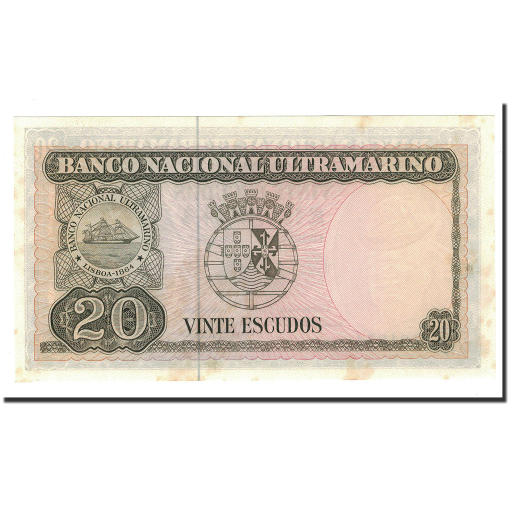 Banknote, Timor, 20 Escudos, 1967, 1967-10-24, KM:26a, UNC(63)