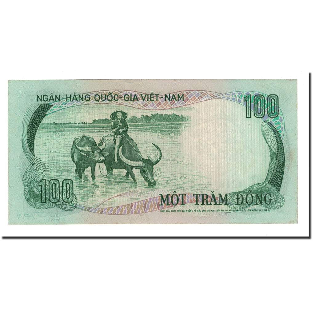 Banknot, Południowy Wiet Nam, 100 D<ox>ng, 1972, Undated, KM:31a, UNC(63)