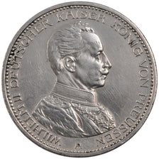Stati tedeschi, PRUSSIA, Wilhelm II, 5 Mark, 1913, Berlin, BB, Argento, KM:536