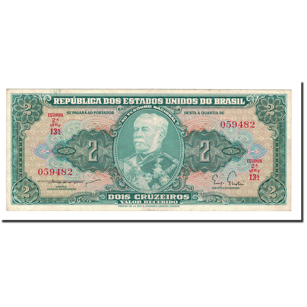 Banknote, Brazil, 2 Cruzeiros, ND (1954-1958), KM:151a, EF(40-45)