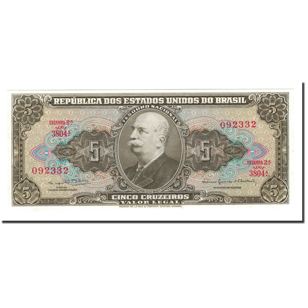 Banconote, Brasile, 5 Cruzeiros, Undated (1962-64), KM:176d, FDS