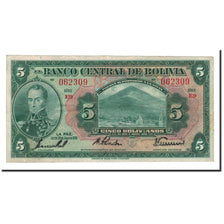Banknote, Bolivia, 5 Bolivianos, L.1928, KM:120A, VF(20-25)