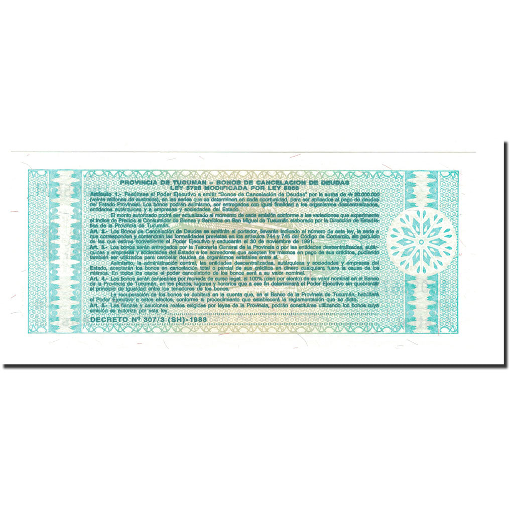 Banknote, Argentina, 1 Austral, KM:S2711a, UNC(65-70)