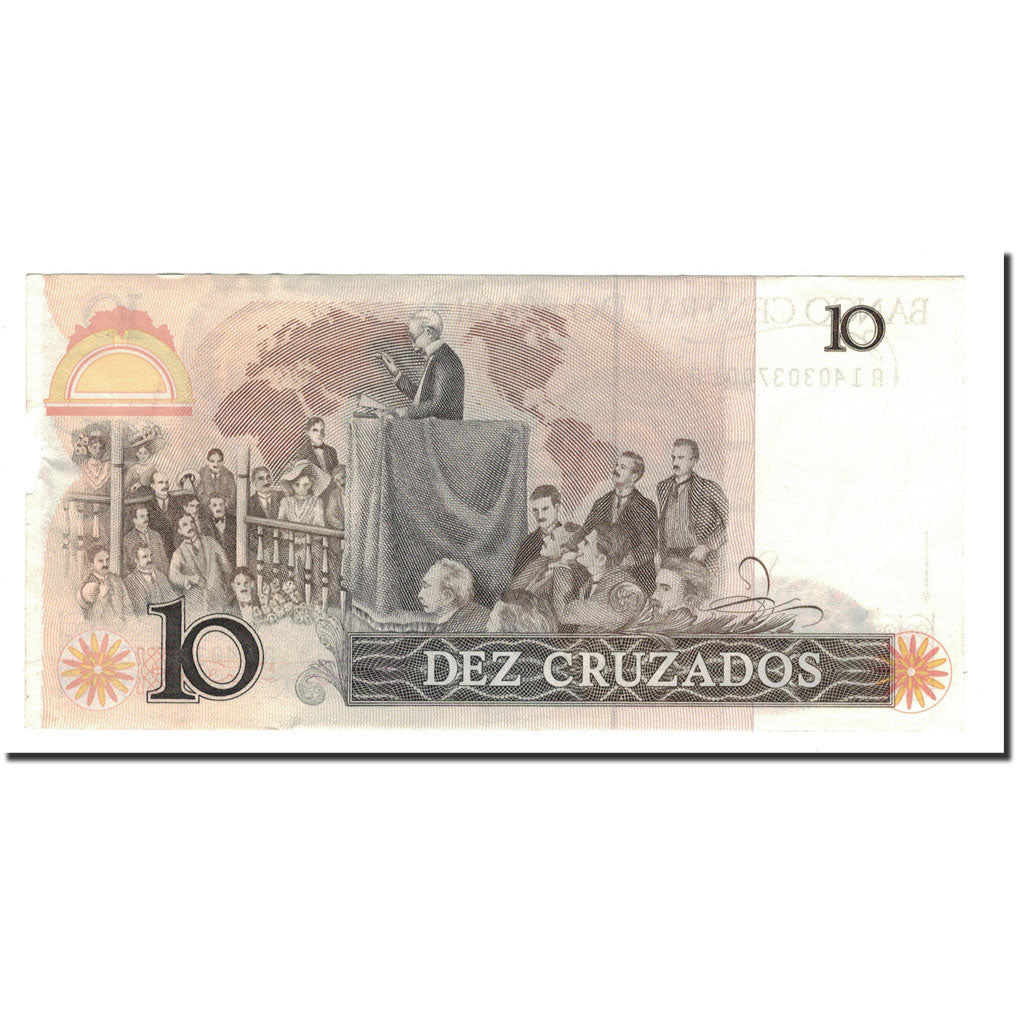 Banconote, Brasile, 10 Cruzados, Undated (1986-87), KM:209a, SPL-