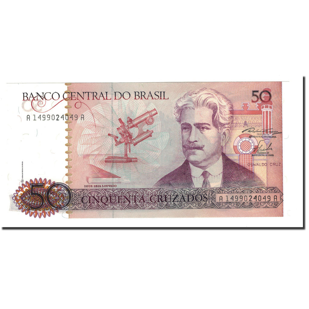 Geldschein, Brasilien, 50 Cruzados, Undated (1986-88), KM:210a, UNZ