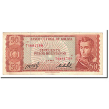 Banknote, Bolivia, 50 Pesos Bolivianos, L.1962, 1962-07-13, KM:156a, EF(40-45)