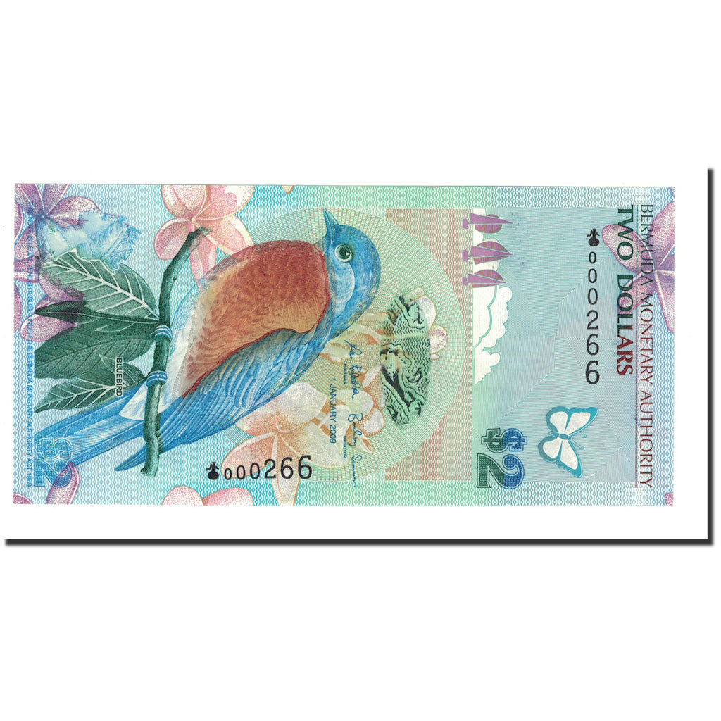 Banknote, Bermuda, 2 Dollars, 2009, 2009-01-01, KM:57a, AU(50-53)
