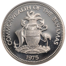 BAHAMAS, 2 Dollars, 1975, Franklin Mint, KM #66a, MS(65-70), Silver, 40, 29.80