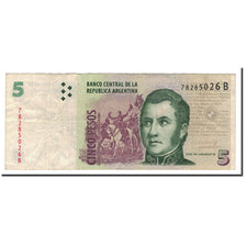 Banknote, Argentina, 5 Pesos, Undated (1998-2003), KM:347, VG(8-10)