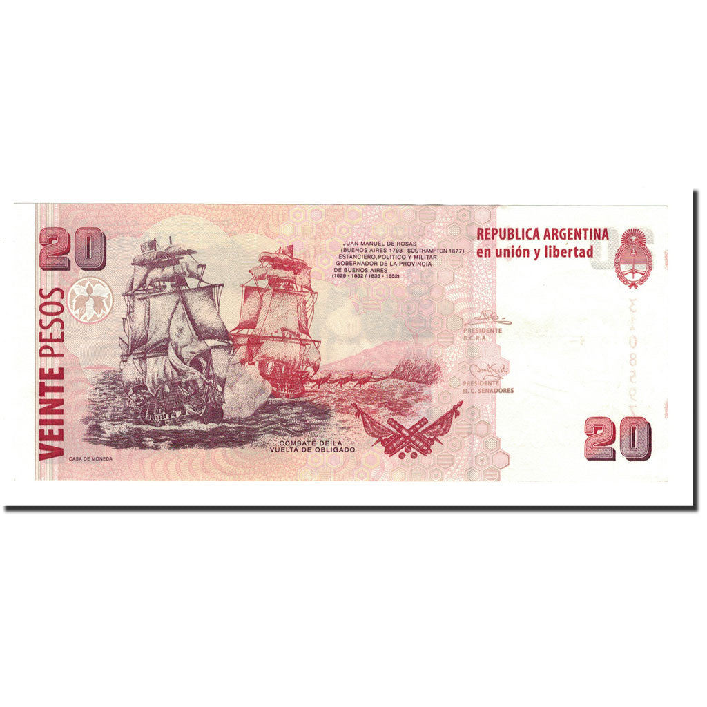 Banknote, Argentina, 20 Pesos, 1999-2003, KM:349, UNC(65-70)
