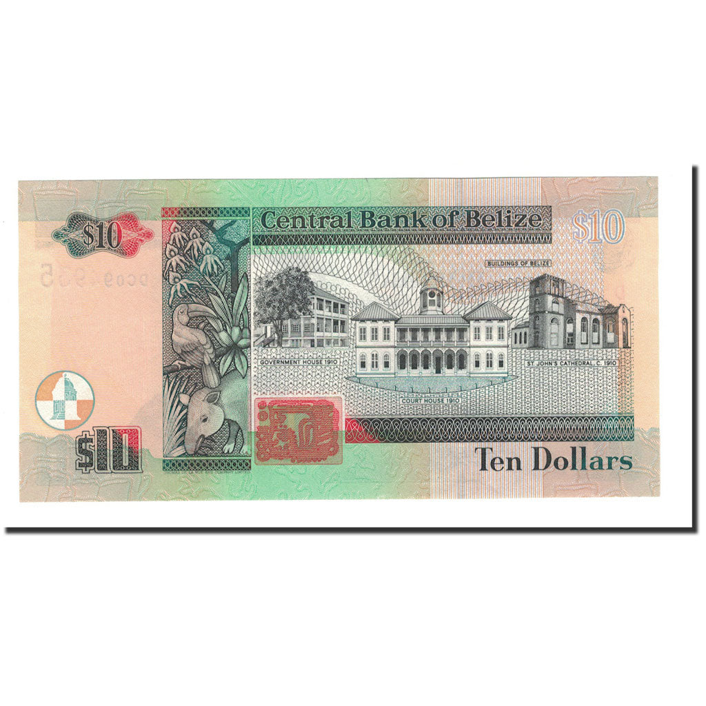 Banknote, Belize, 10 Dollars, 2005, 2005-01-01, KM:68b, UNC(65-70)