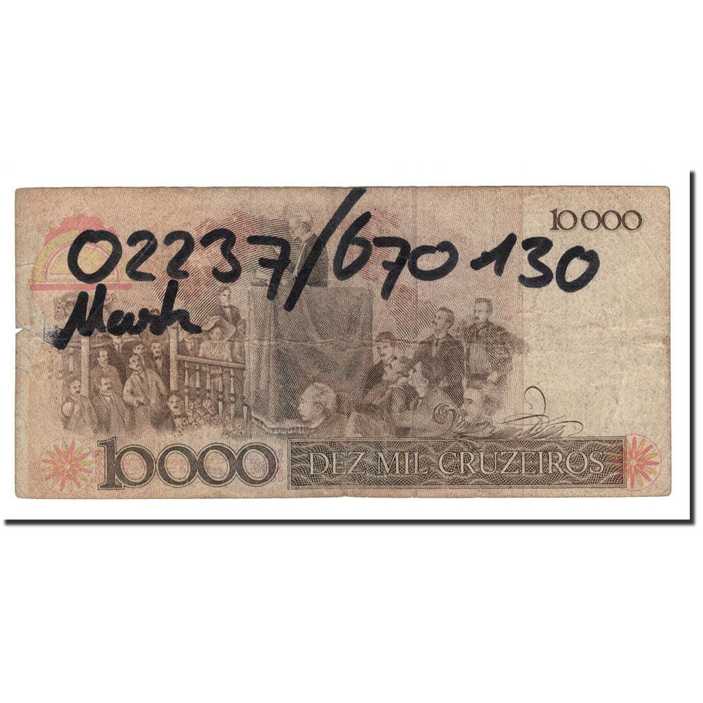 Banconote, Brasile, 10,000 Cruzeiros, undated (1984-85), KM:203a, B+
