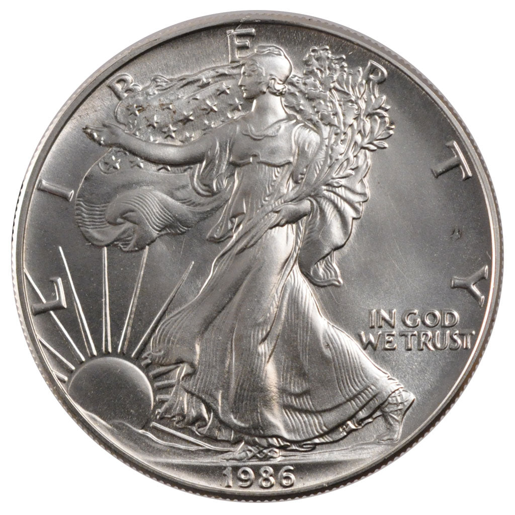 UNITED STATES, Dollar, 1986, U.S. Mint, KM #273, MS(60-62), Silver, 40.6, 31.10