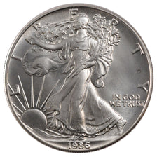 UNITED STATES, Dollar, 1986, U.S. Mint, KM #273, MS(60-62), Silver, 40.6, 31.10