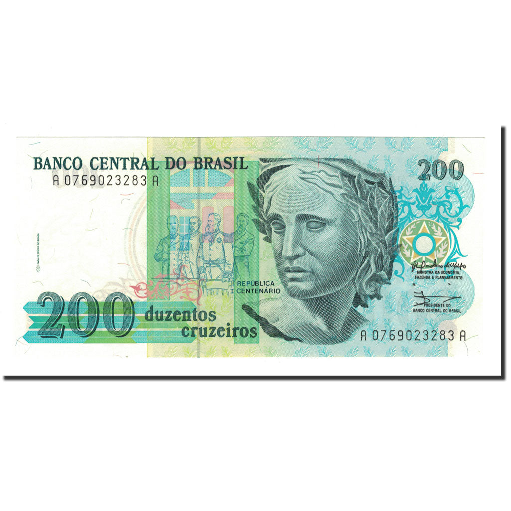 Billet, Brésil, 200 Cruzados Novos, 1989, KM:221a, NEUF