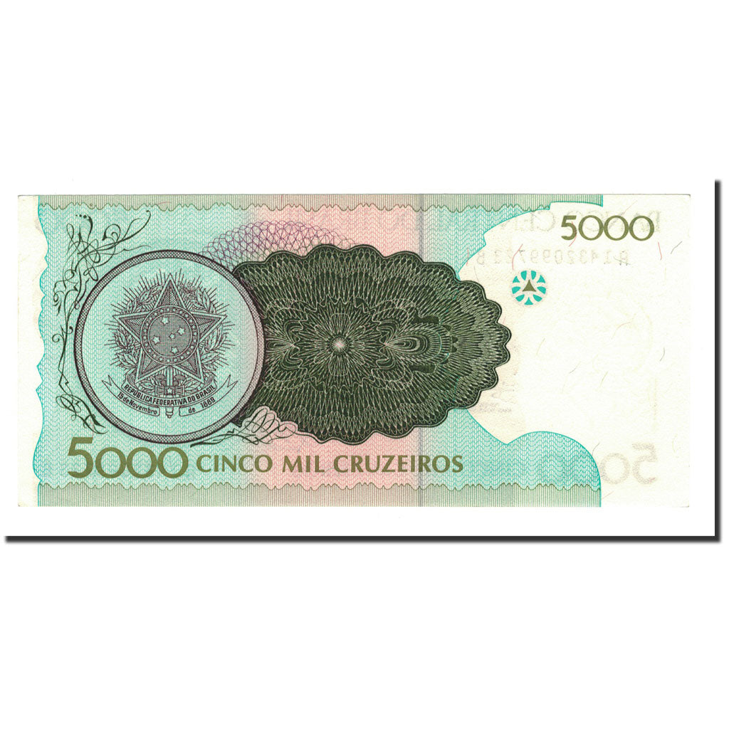 Banknote, Brazil, 5000 Cruzeiros, 1990, KM:227, UNC(65-70)