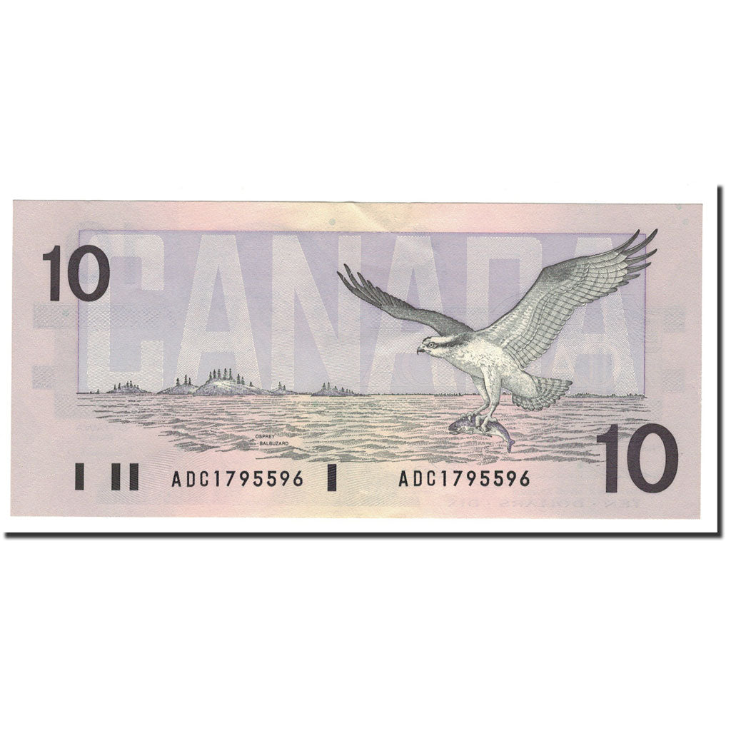 Banknote, Canada, 10 Dollars, 1989, KM:96b, AU(55-58)