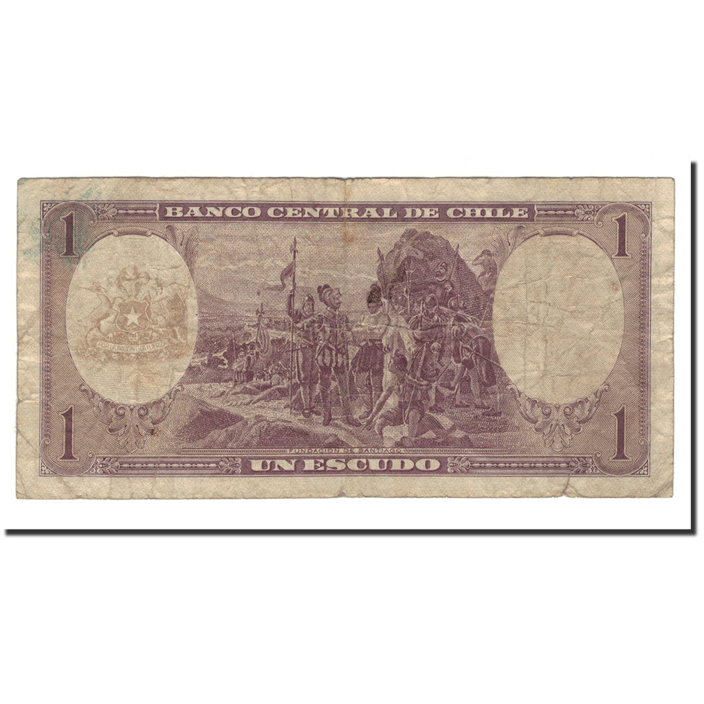 Banknote, Chile, 1 Escudo, KM:135Aa, VF(20-25)