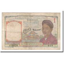 Banknote, FRENCH INDO-CHINA, 1 Piastre = 1 Dong, 1954, KM:105, VF(20-25)