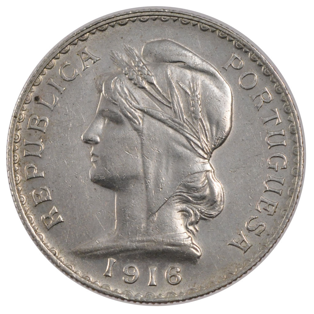 Portogallo, Escudo, 1916, SPL-, Argento, KM:564