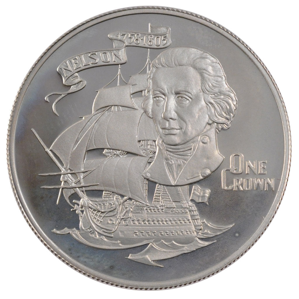 GIBRALTAR, Crown, 1980, British Royal Mint, KM #12a, MS(60-62), Silver, 38.8,...