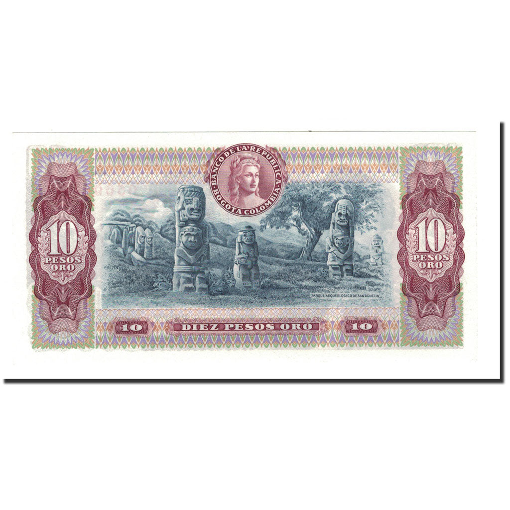 Billet, Colombie, 10 Pesos Oro, 1963-80, 1980-08-07, KM:407h, NEUF