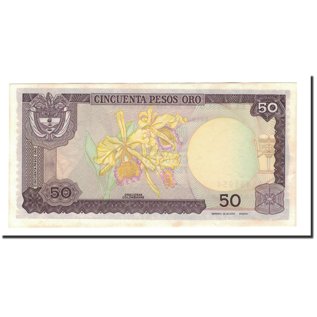 Geldschein, Kolumbien, 50 Pesos Oro, 1984-1986, 1984-10-12, KM:425a, SS+