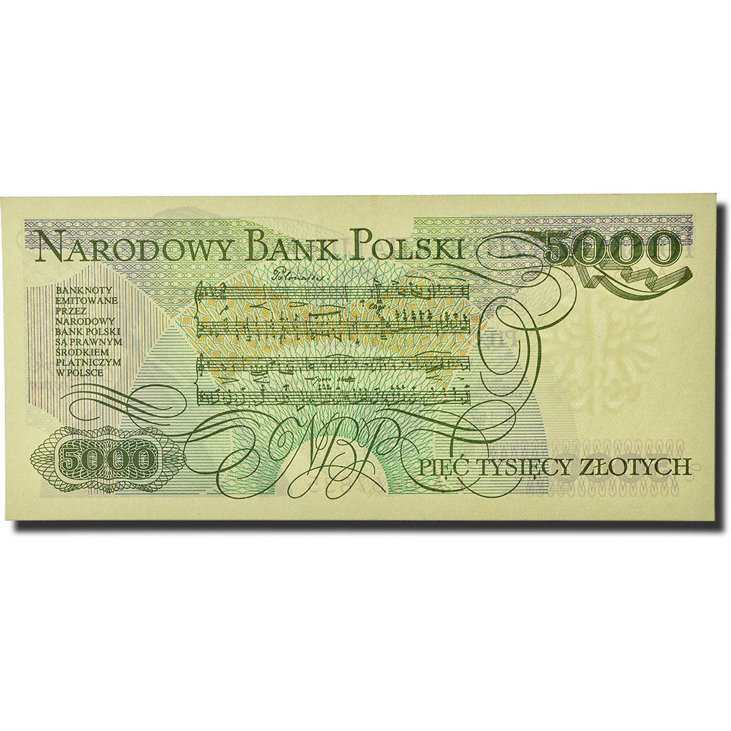 Banknote, Poland, 5000 Zlotych, 1982-1988, 1988-12-01, KM:150c, UNC(65-70)