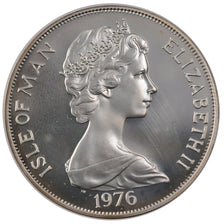 ISLE OF MAN, Crown, 1976, Pobjoy Mint, KM #37a, MS(65-70), Silver, 38.5, 28.28