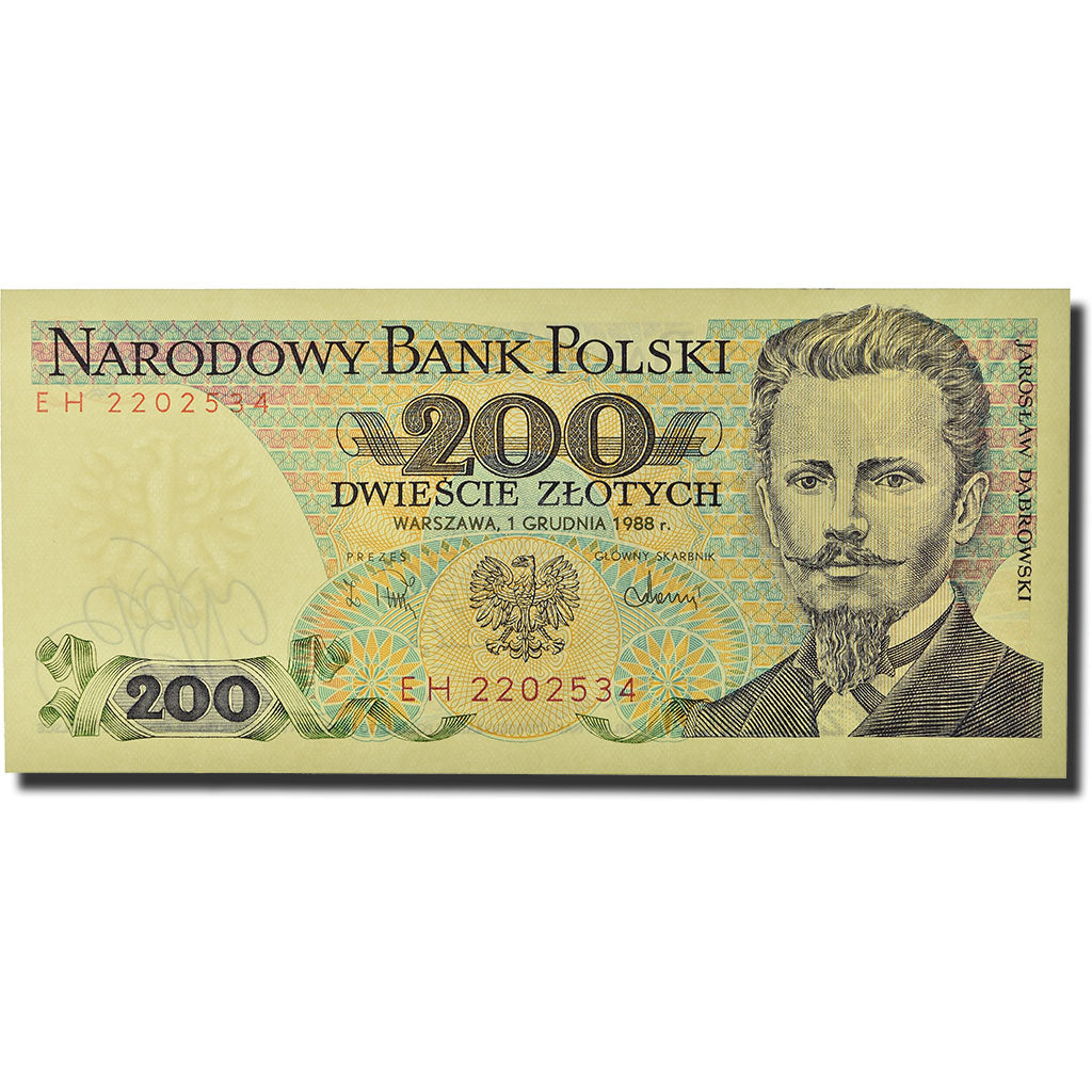 Banknote, Poland, 200 Zlotych, 1976-1988, 1988-12-01, KM:144c, UNC(65-70)