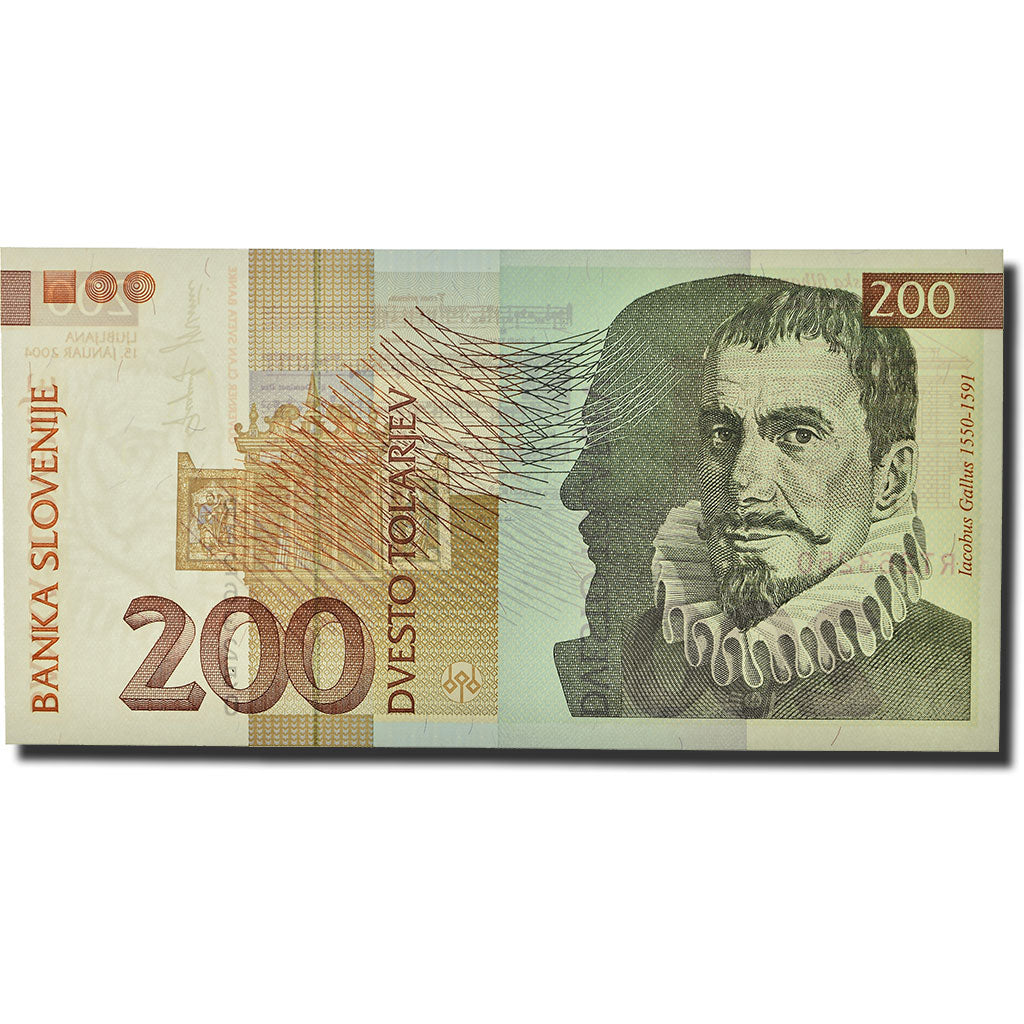 Banknote, Slovenia, 200 Tolarjev, 2004, 2004-01-15, KM:15d, UNC(65-70)