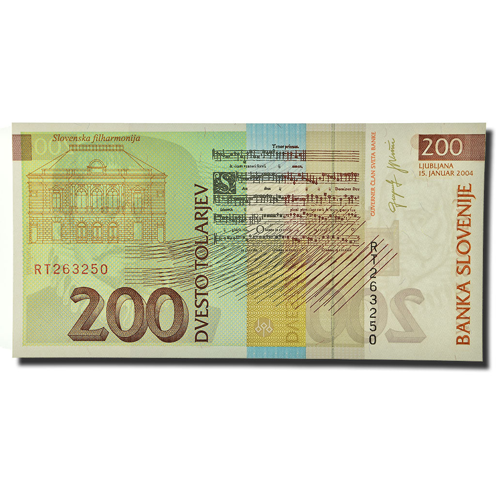 Banknote, Slovenia, 200 Tolarjev, 2004, 2004-01-15, KM:15d, UNC(65-70)