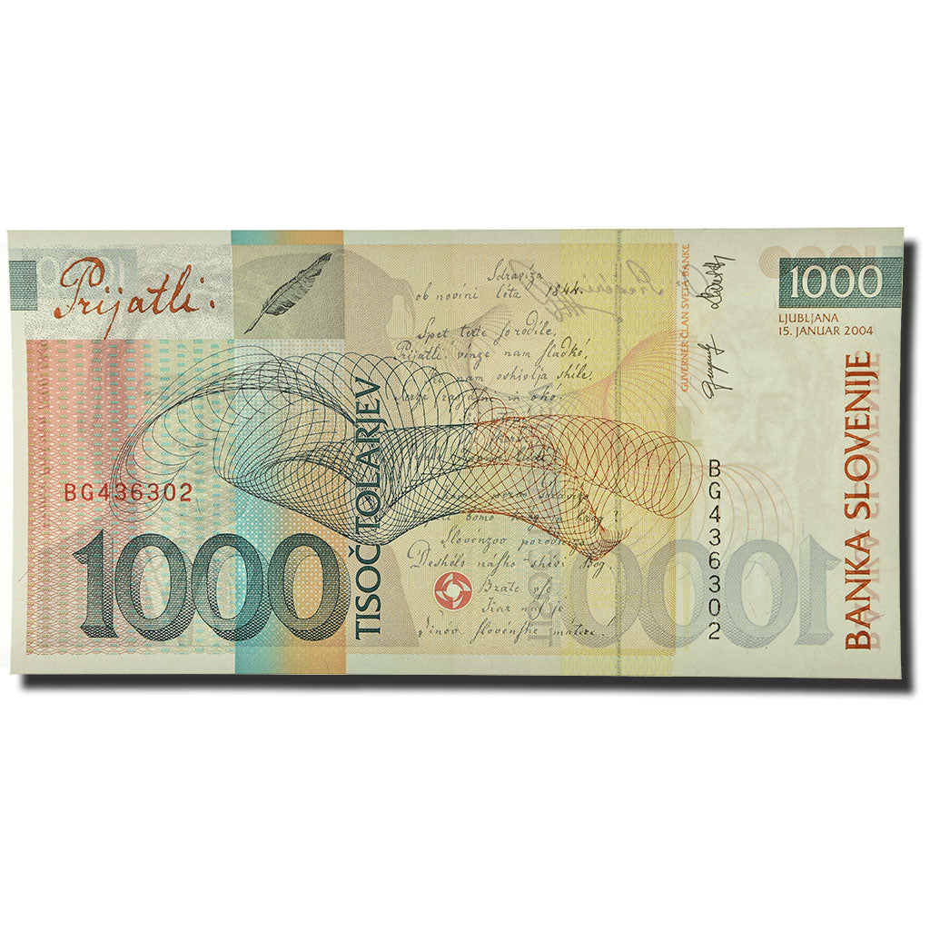 Banknote, Slovenia, 1000 Tolarjev, 2004, KM:29, UNC(65-70)