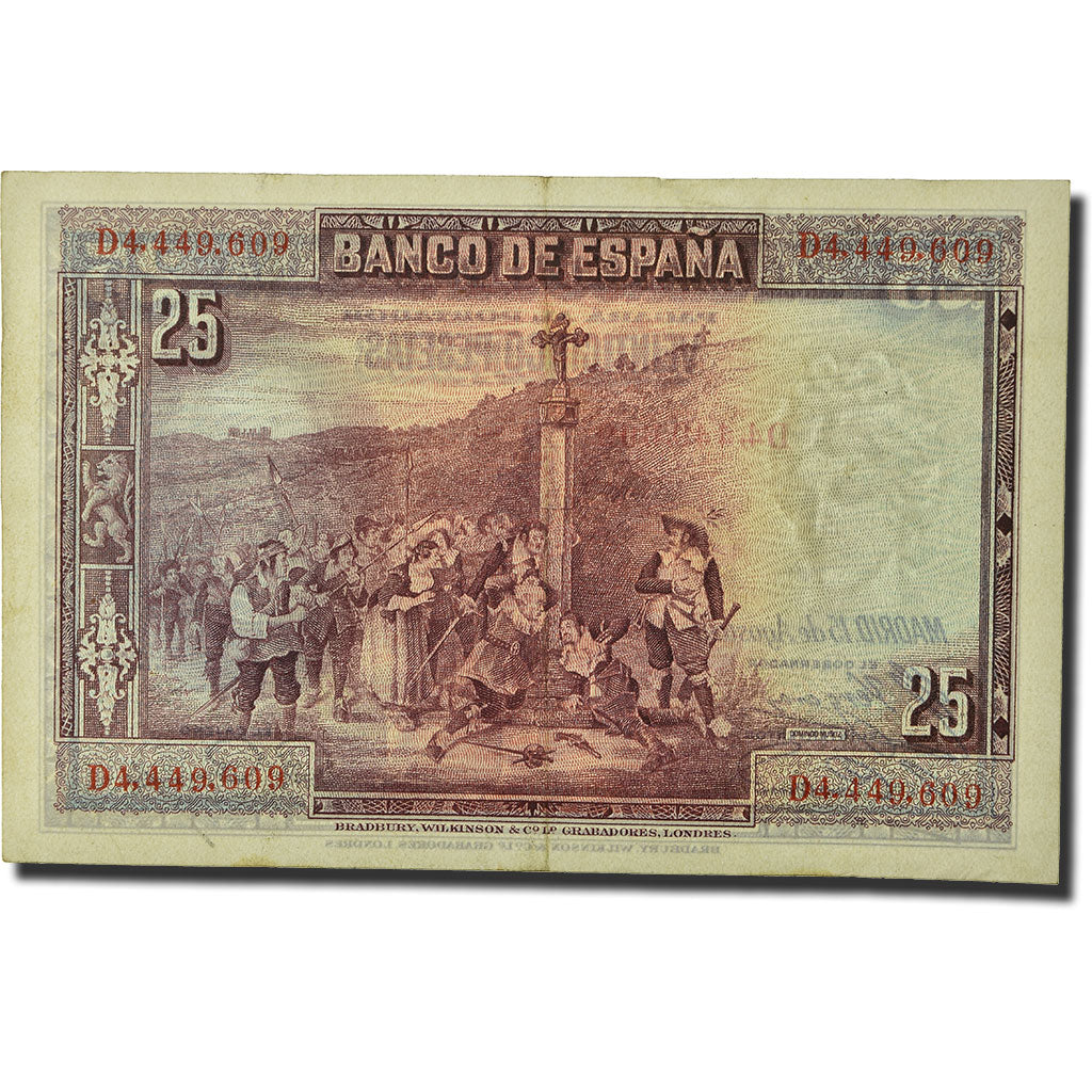 Geldschein, Spanien, 25 Pesetas, 1928, 1928-08-15, KM:74a, SS