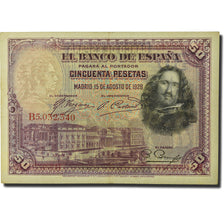 Banknote, Spain, 50 Pesetas, 1928, 1928-08-15, KM:75a, EF(40-45)