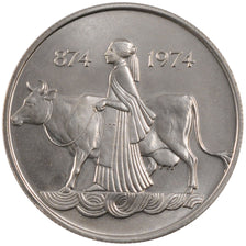 ICELAND, 500 Kronur, 1974, KM #20, MS(60-62), Silver, 20.00