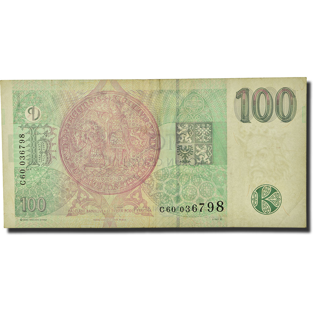 Billet, République Tchèque, 100 Korun, 1993, KM:5a, TTB