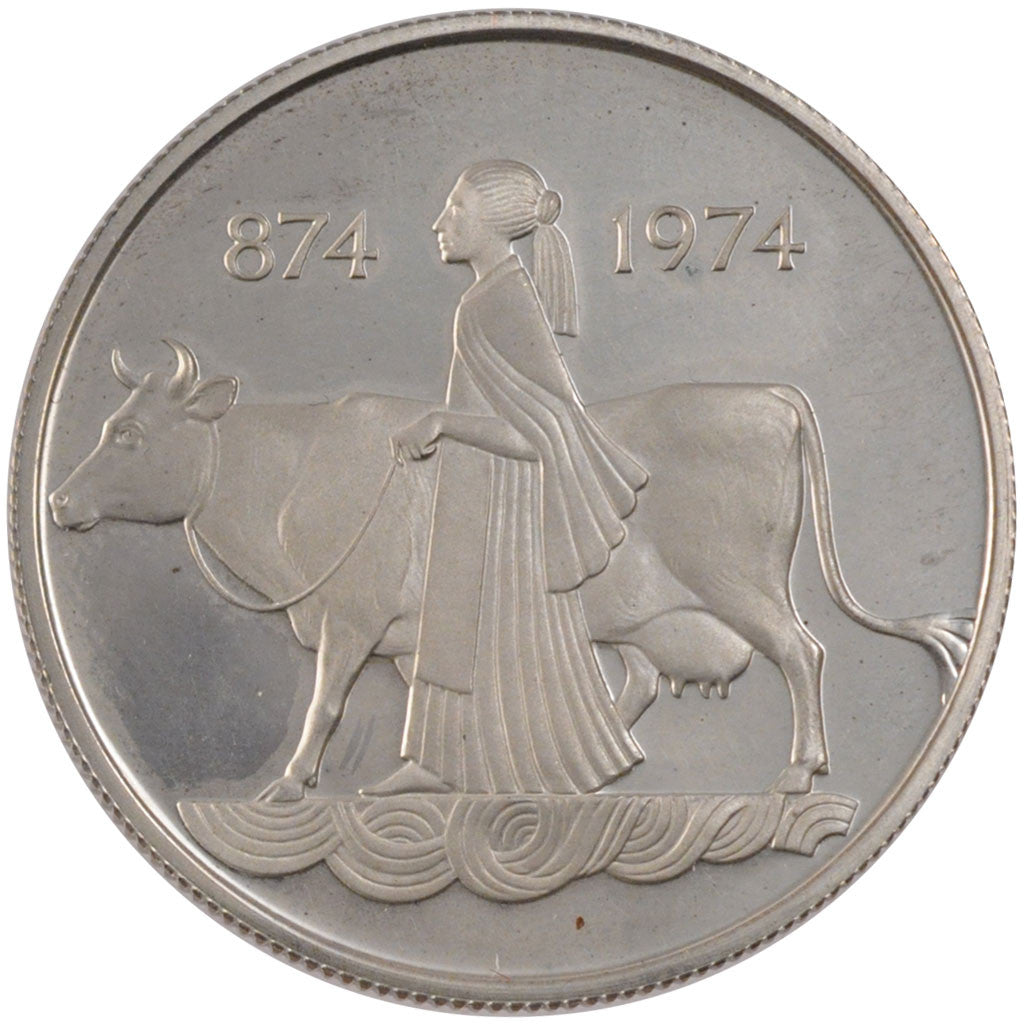 Coin, Iceland, 500 Kronur, 1974, MS(65-70), Silver, KM:20